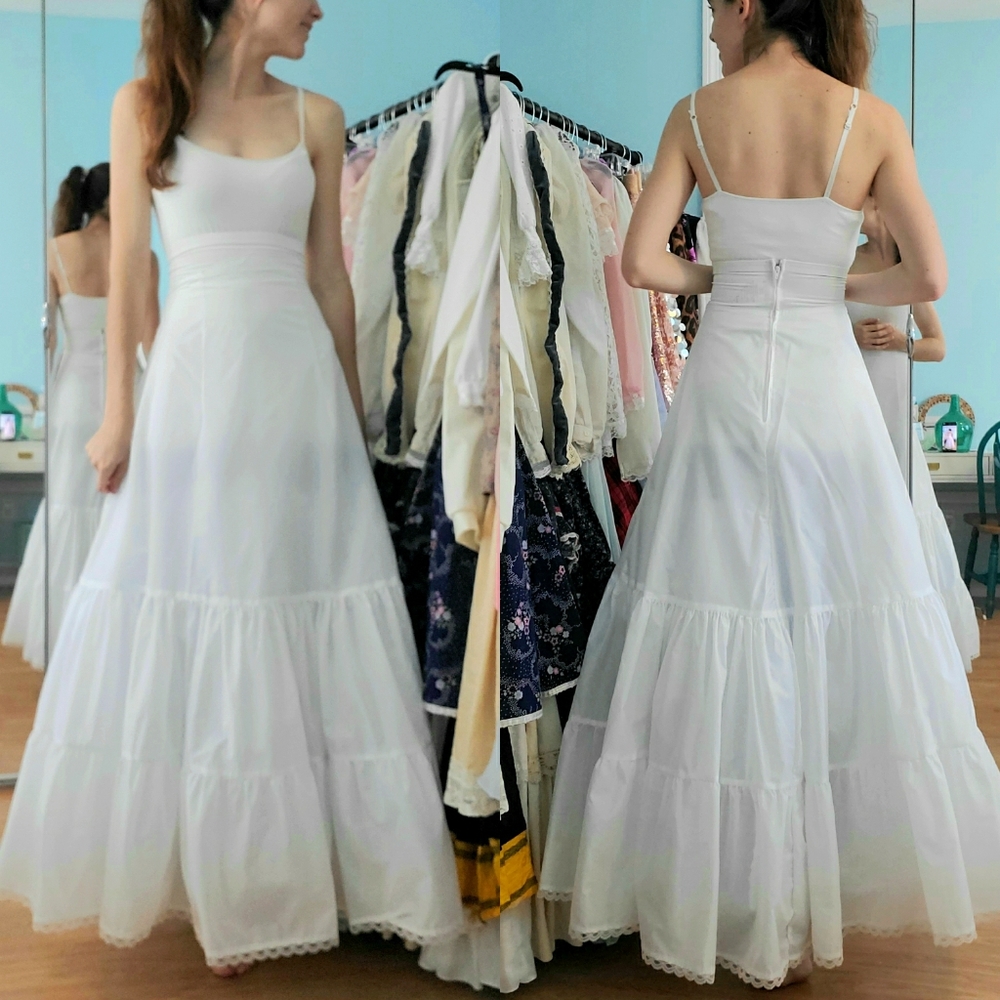 *Fluffy Skirt Slip Petty Coat Crinoline Dress Slip - Picture 2 of 7